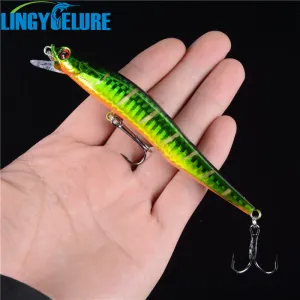 12CM/12G Hard Laser  Minnow Fishing Wobblers Artificial Bait Fake Lures Pesca Treble Hooks Diving 0.5-1.8m Crankbaits Swimbait