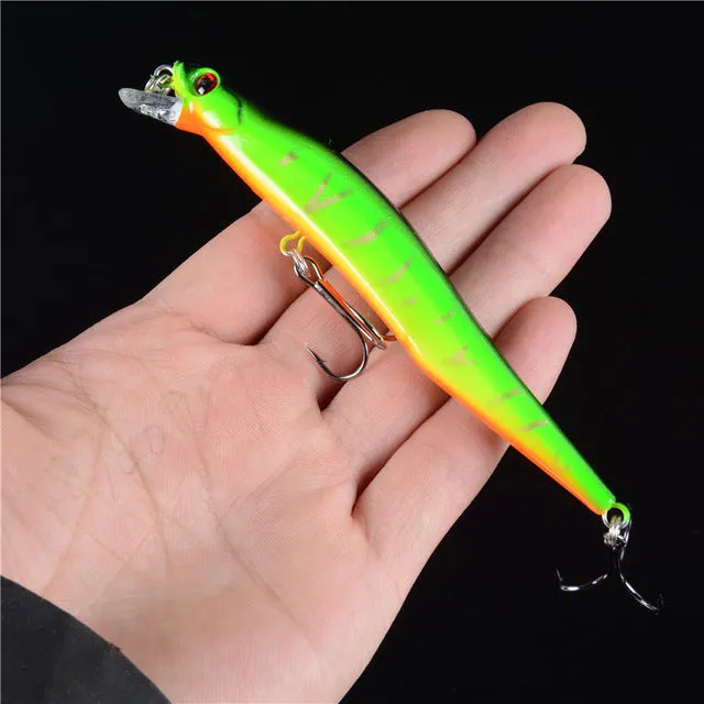 12CM/12G Hard Laser  Minnow Fishing Wobblers Artificial Bait Fake Lures Pesca Treble Hooks Diving 0.5-1.8m Crankbaits Swimbait