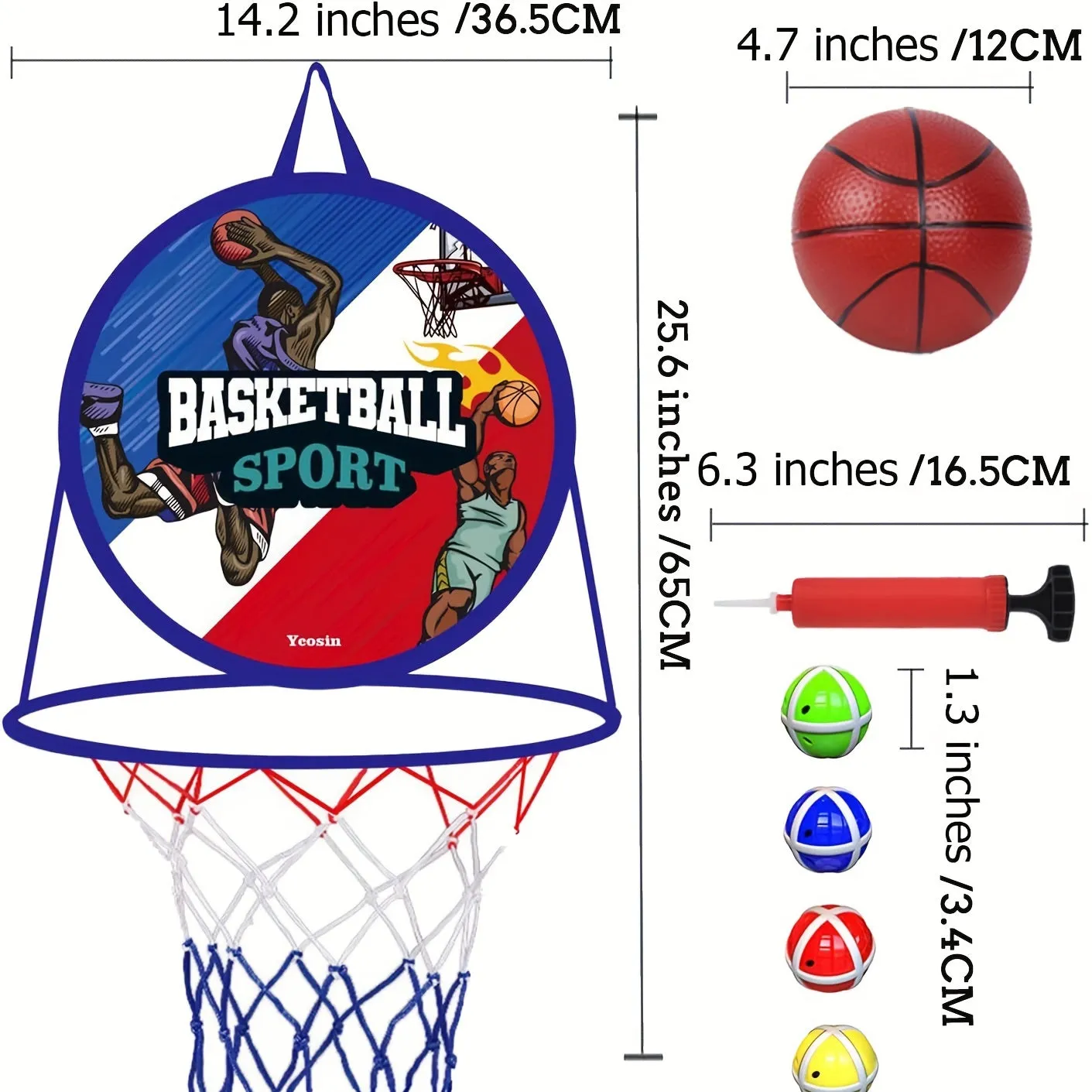 2-in-1 Dart Board & Basketball Hoop Set - Perfect Gift for 3-10 Year Old Boys & Girls!