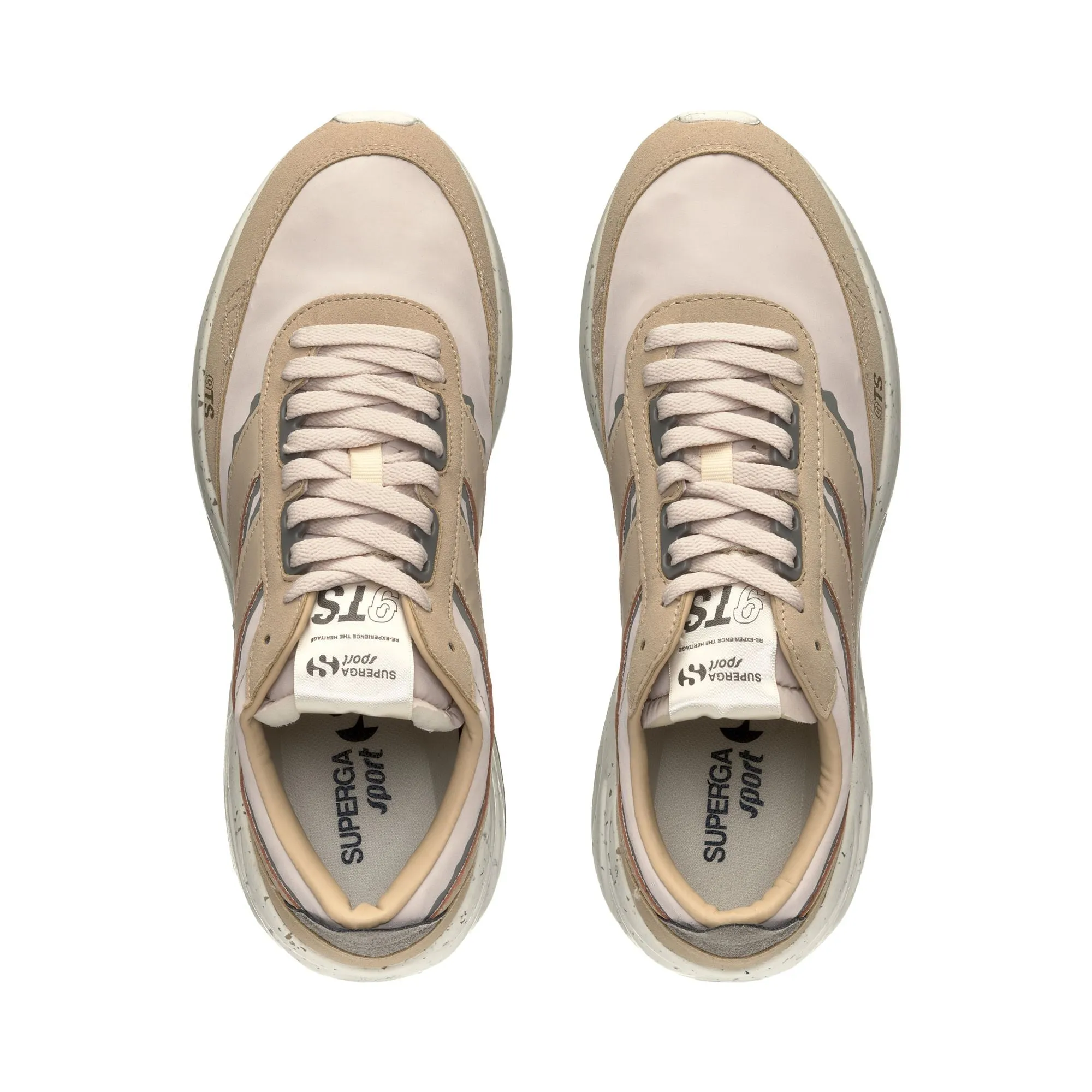 4089 TRAINING 9TS SLIM NYLON RIPPED - Laced Shoes - Low Cut - Unisex - BEIGE-GREY MD-BEIGE LT