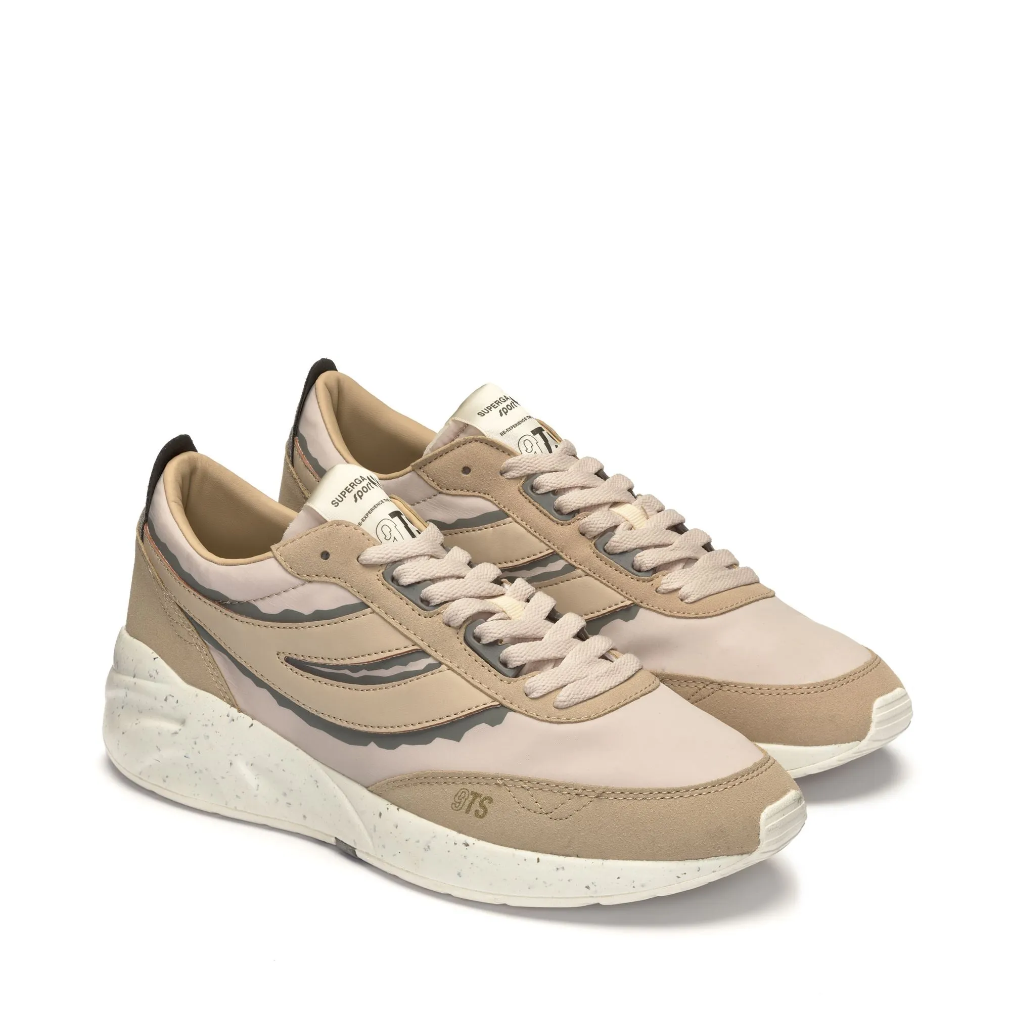 4089 TRAINING 9TS SLIM NYLON RIPPED - Laced Shoes - Low Cut - Unisex - BEIGE-GREY MD-BEIGE LT