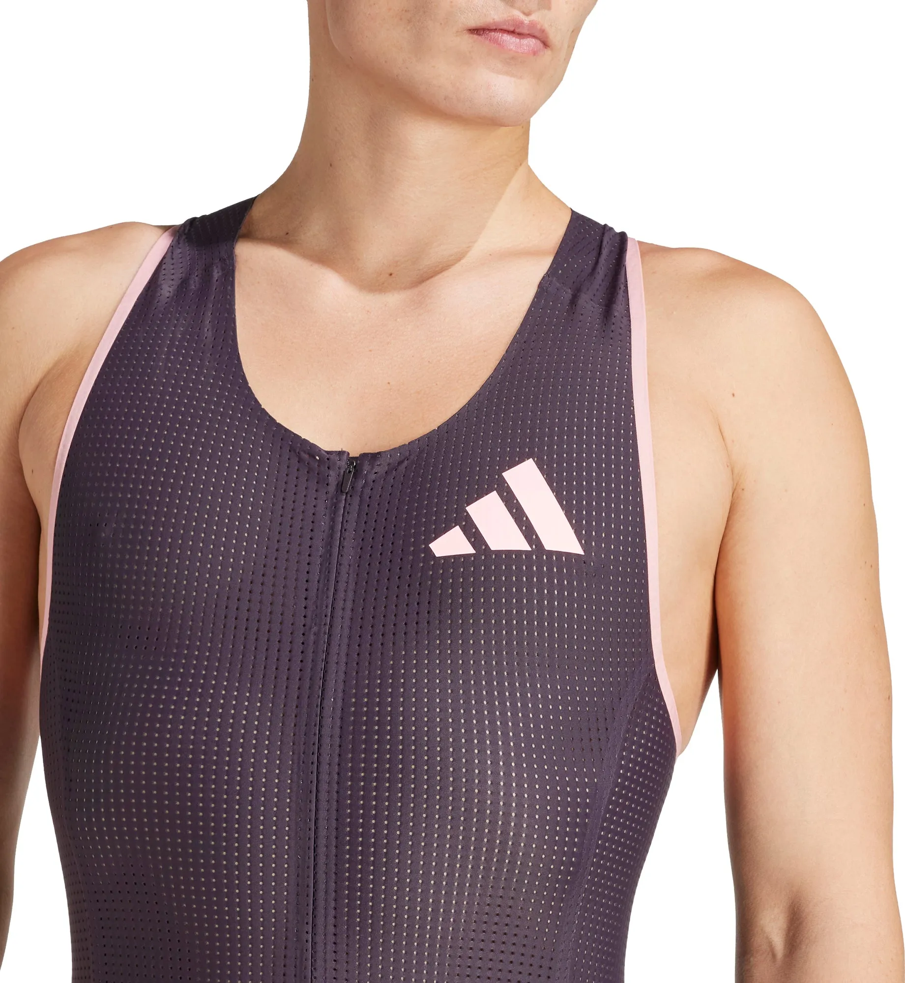 adidas Adizero Promo Sleeveless Mens Running Suit - Purple