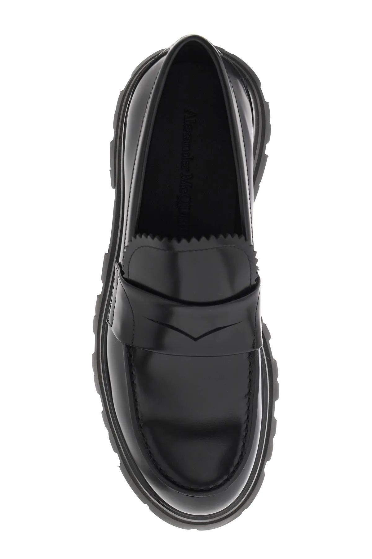 Alexander Mcqueen Brushed Leather Wander Loafers