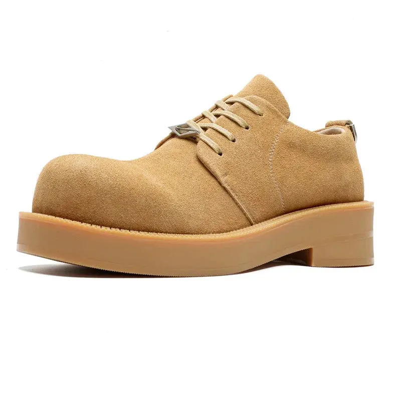 Amozae- Nowan Round Toe Suede Derby Shoes