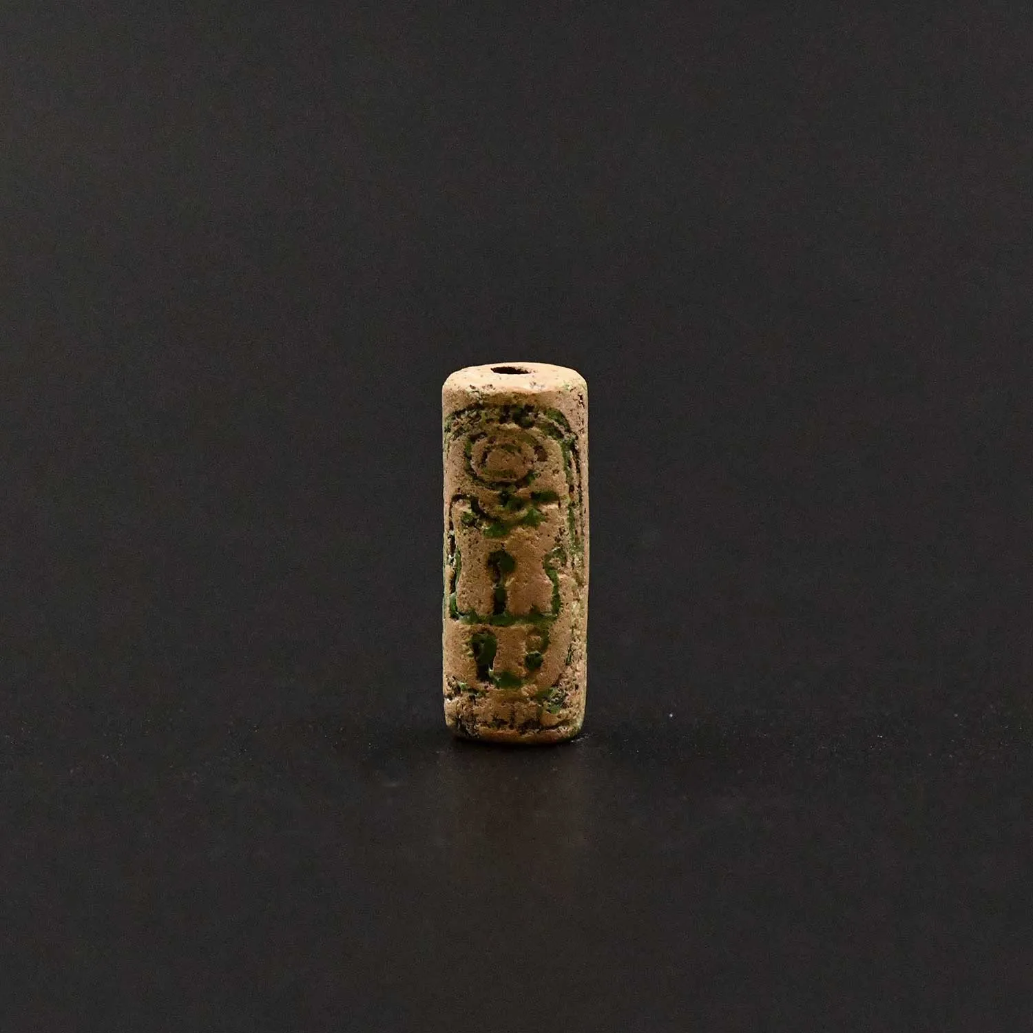 An Egyptian Glazed Steatite Cylinder Seal for King Amenemhat II, 12th Dynasty, ca. 1914-1879/76 BCE