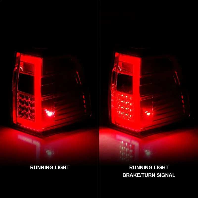 ANZO 07-17 For Expedition LED Taillights w/ Light Bar Chrome Housing Red/Clear Lens