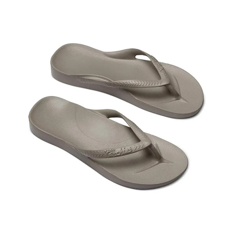 Archies Taupe Arch Support Thongs