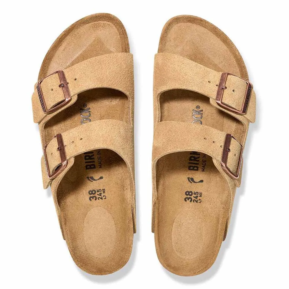 Arizona in Latte Cream Suede Regular Width by Birkenstock