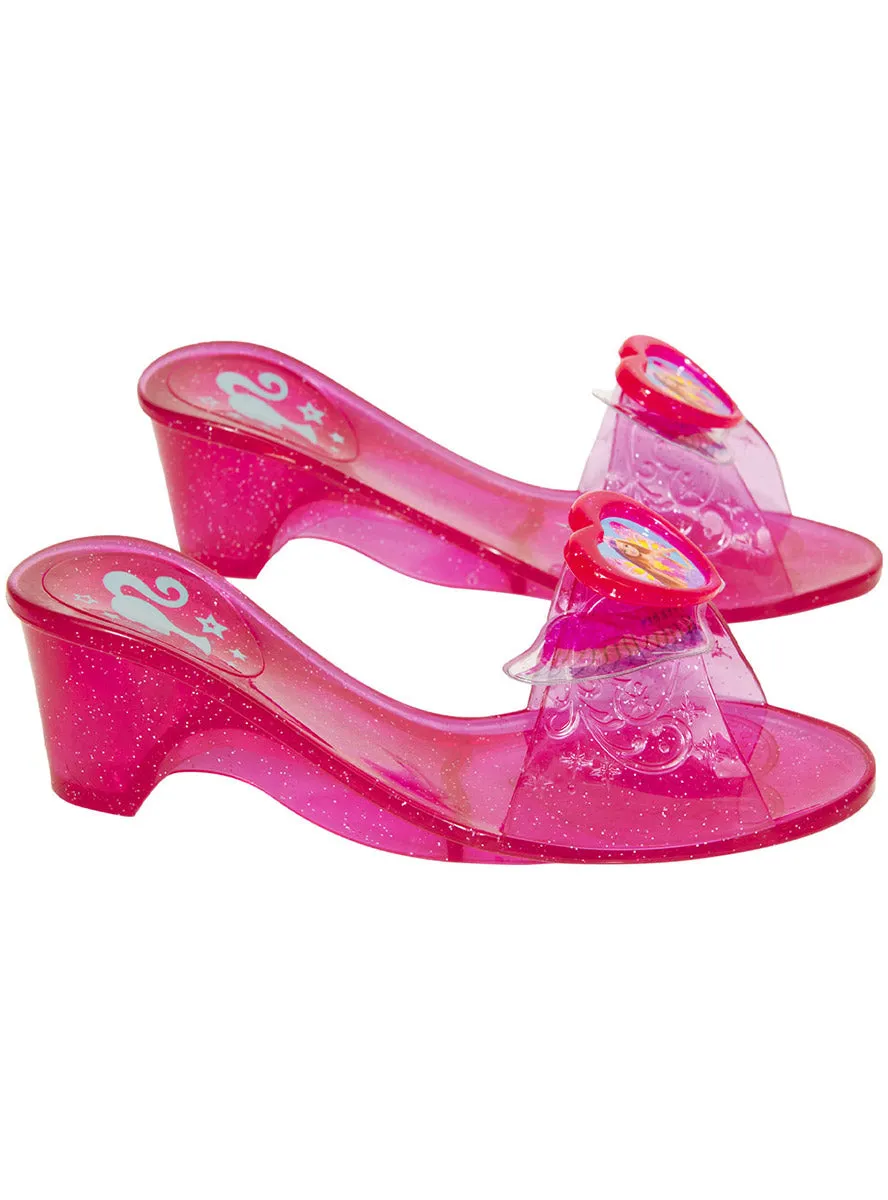 Barbie Girls Pink Click Clack Jelly Costume Shoes