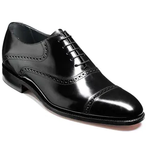 BARKER Wilton Shoes - Mens Oxford Brogues - Black Polish