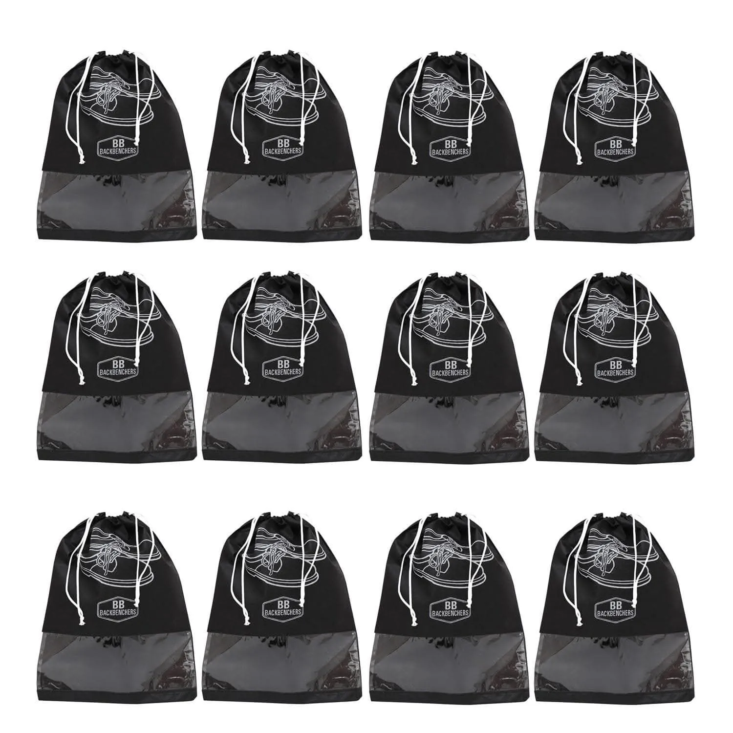 BB BACKBENCHERS Shoe Bag Cover ( pack of 12, black )