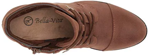 Bella Vita Women's Ankle Boot Tan 9 Wide Pair of Shoes