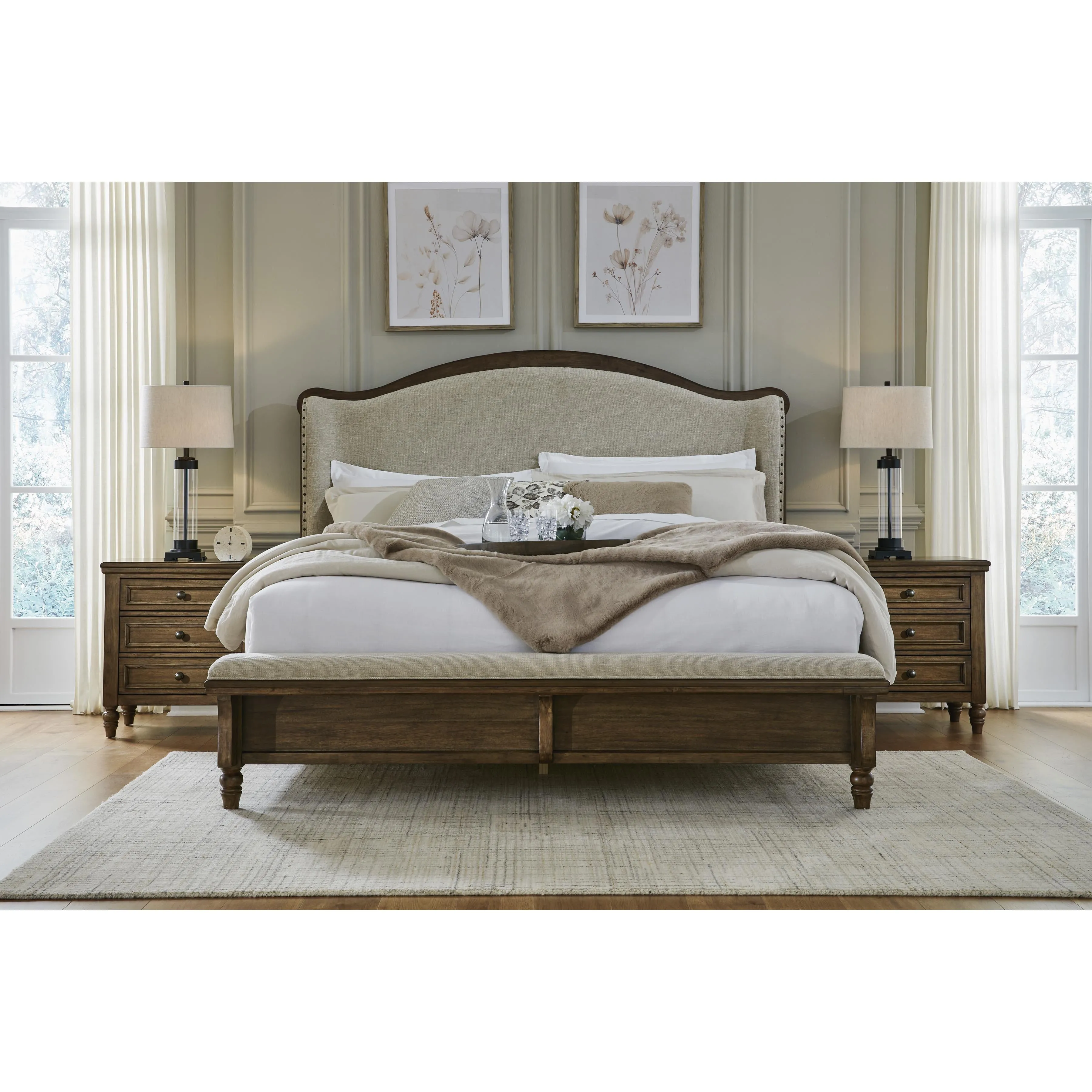 Benchcraft Sturlayne California King Upholstered Panel Bed B787-58/B787-56/B787-94