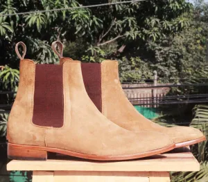 Bespoke Tan Chelsea Leather Boots