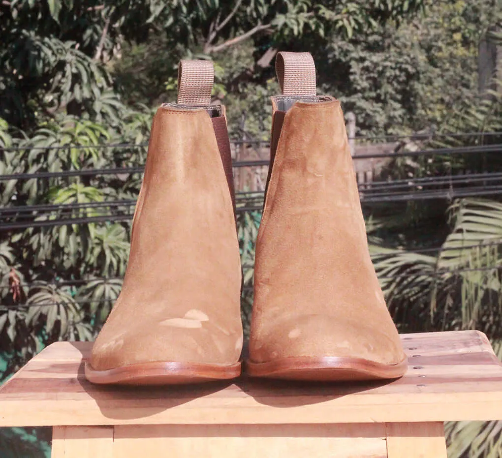 Bespoke Tan Chelsea Leather Boots