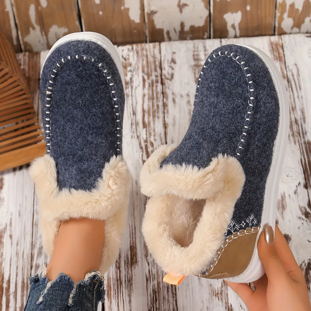 Betterthy🔥2024 NEW🔥Winter Warm Plush Lined Slip-on Sports Casual Shoes Ankle Boots