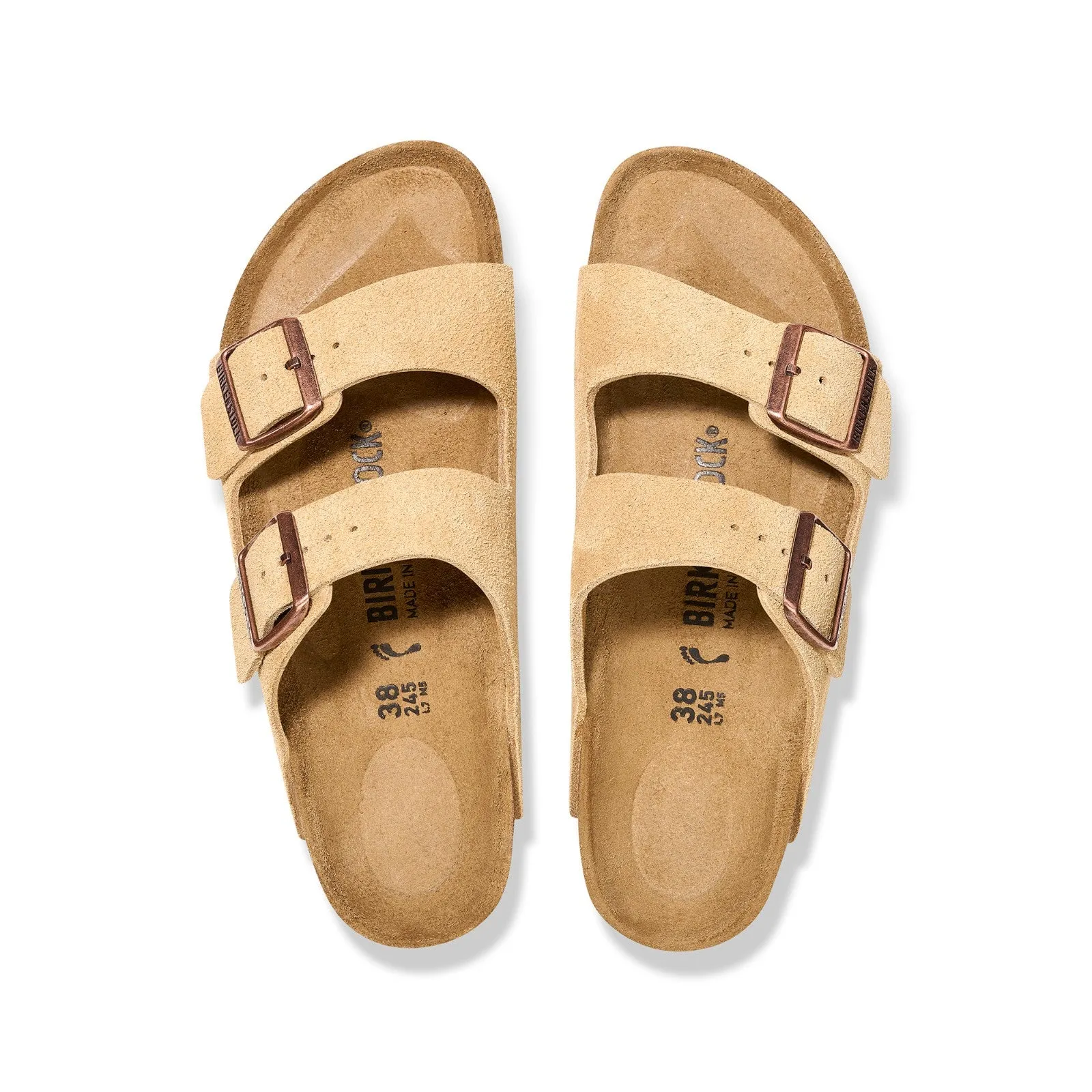 Birkenstock Arizona Suede Leather (Latte Cream) Men's Sandals 1026190 1026190