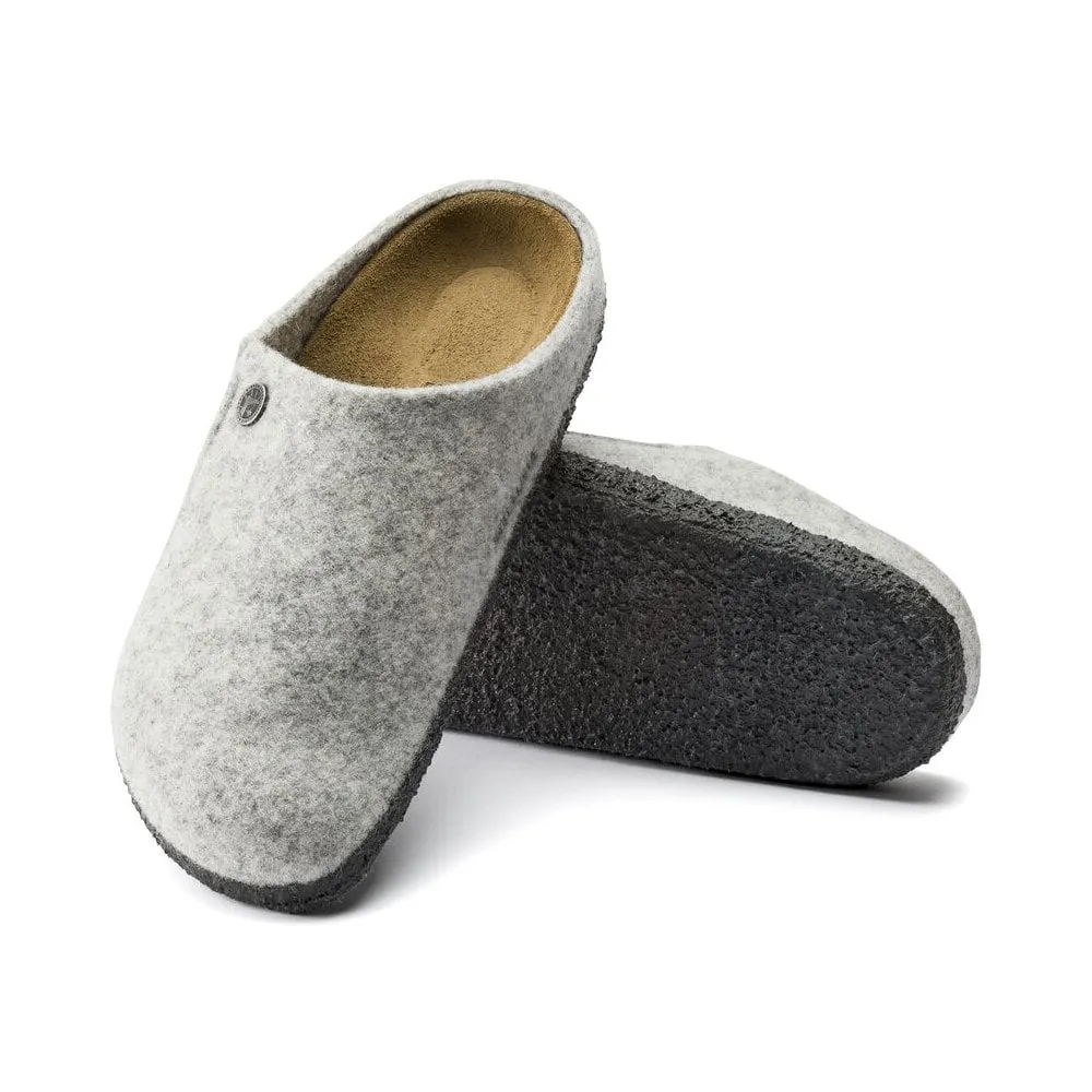 Birkenstock Zermatt Wool Felt Rivet - Light Grey Narrow Fit