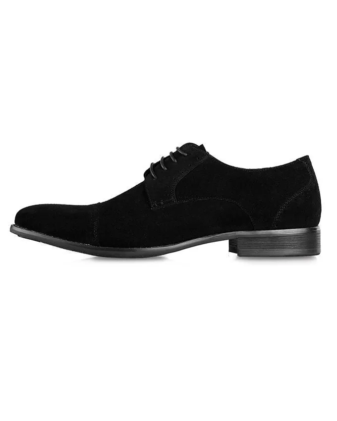 Black Suede Lace up detail shoes for men