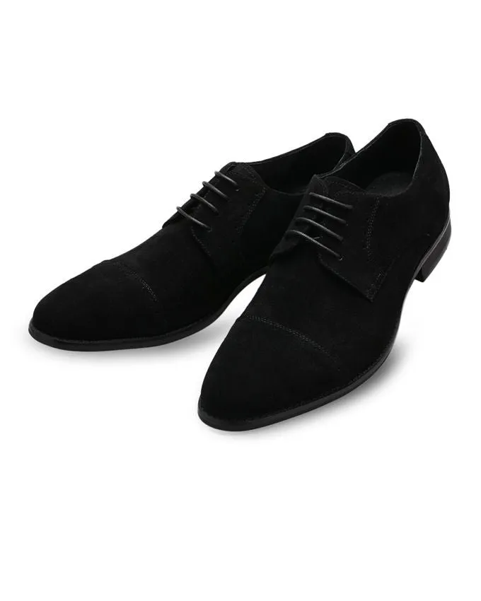 Black Suede Lace up detail shoes for men