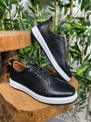 Bojoni Belmonte Leather Black Shoes