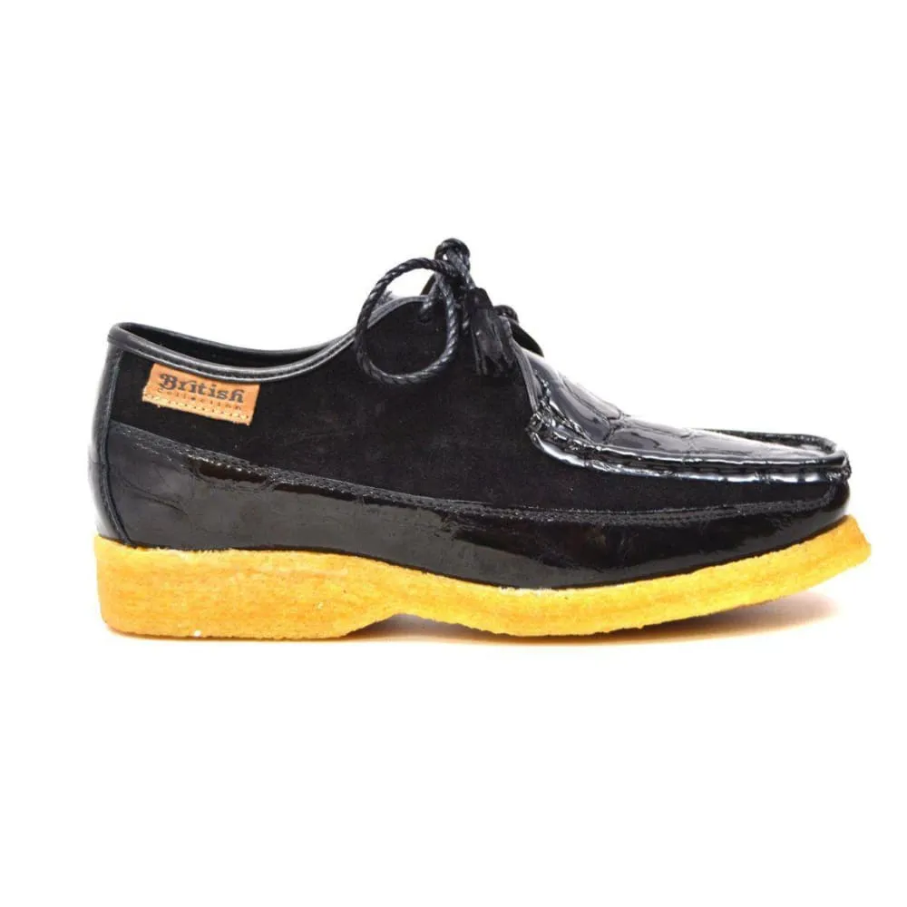 British Walkers Crown Croc Men's Crocodile Leather and Suede Crepe Soles