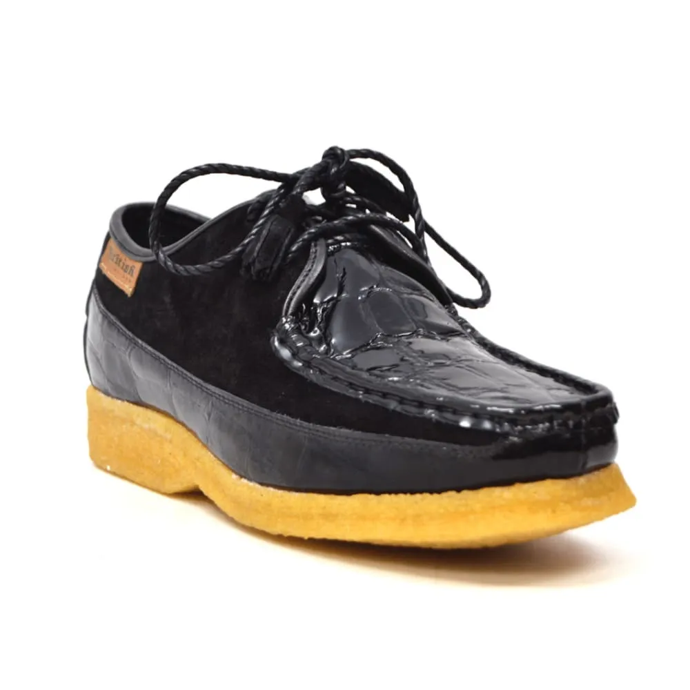 British Walkers Crown Croc Men's Crocodile Leather and Suede Crepe Soles