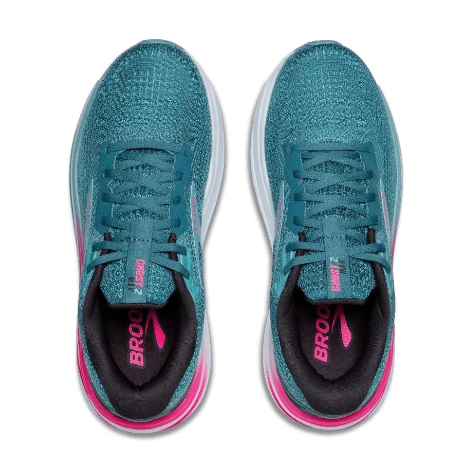 Brooks Ghost Max 2 Women's Running Shoes AW24 Storm Blue/Knockout Pink/Aqua