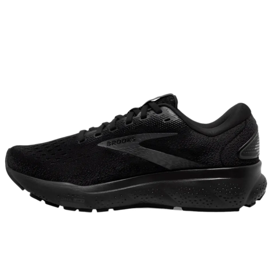 Brooks Men's Ghost 16 Running Shoes in Black/Black/Ebony AW24