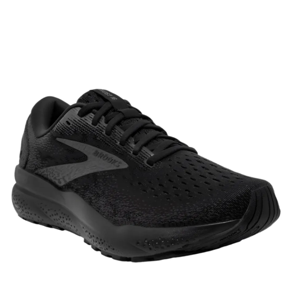 Brooks Men's Ghost 16 Running Shoes in Black/Black/Ebony AW24