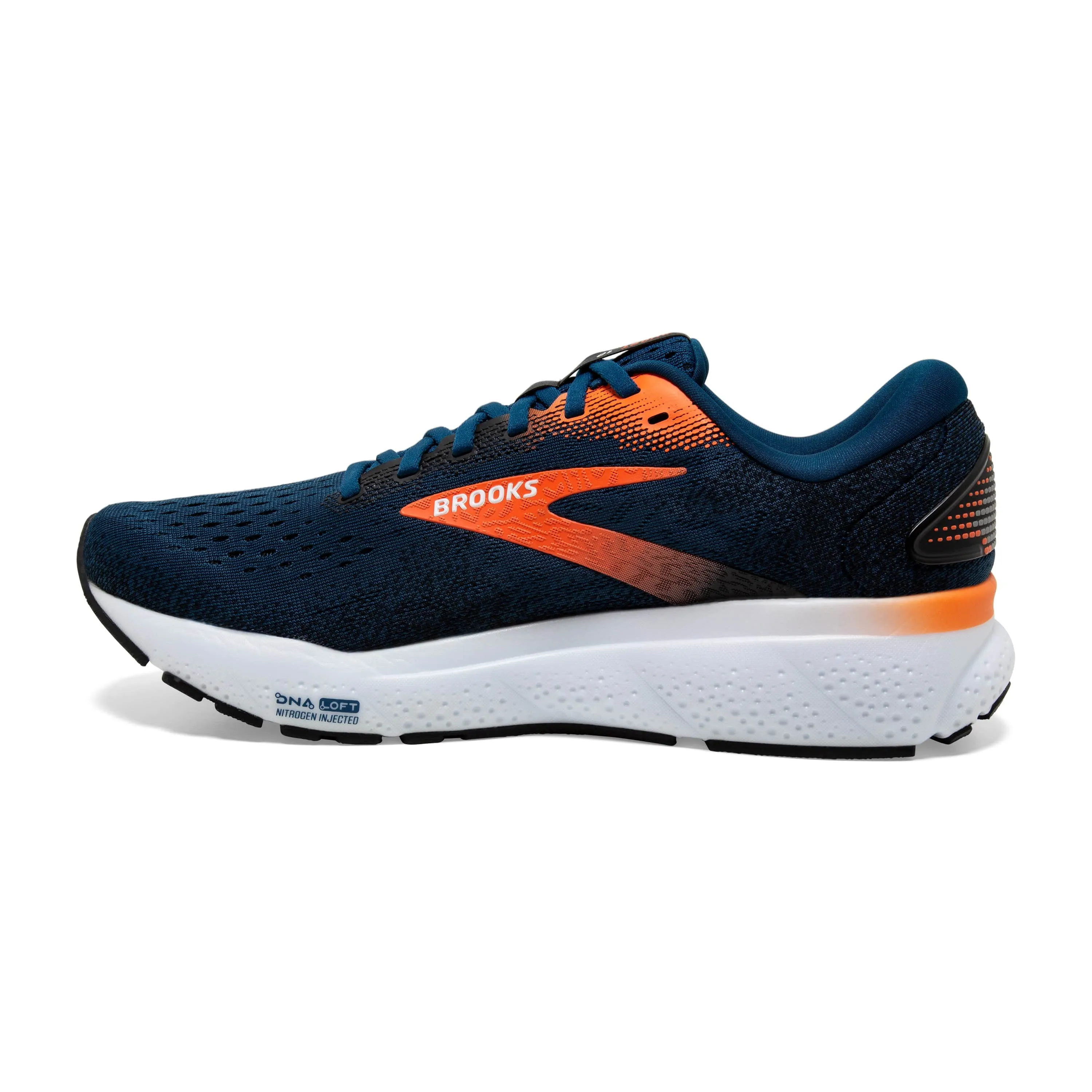 Brooks Men's Ghost 16 Running Shoes in Blue Opal/Black/Nasturtium AW24