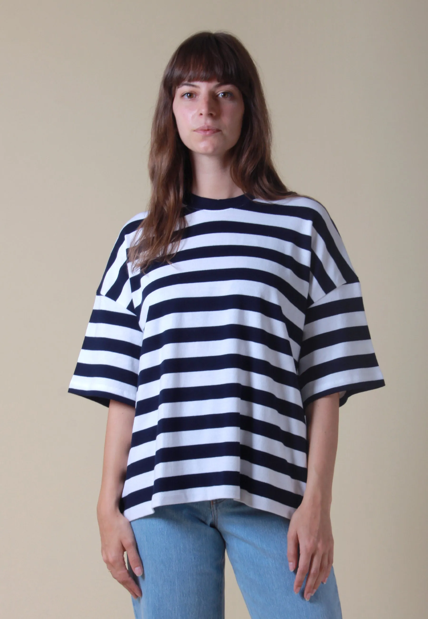 Building Block Oversized Boxy T-Shirt - stripe