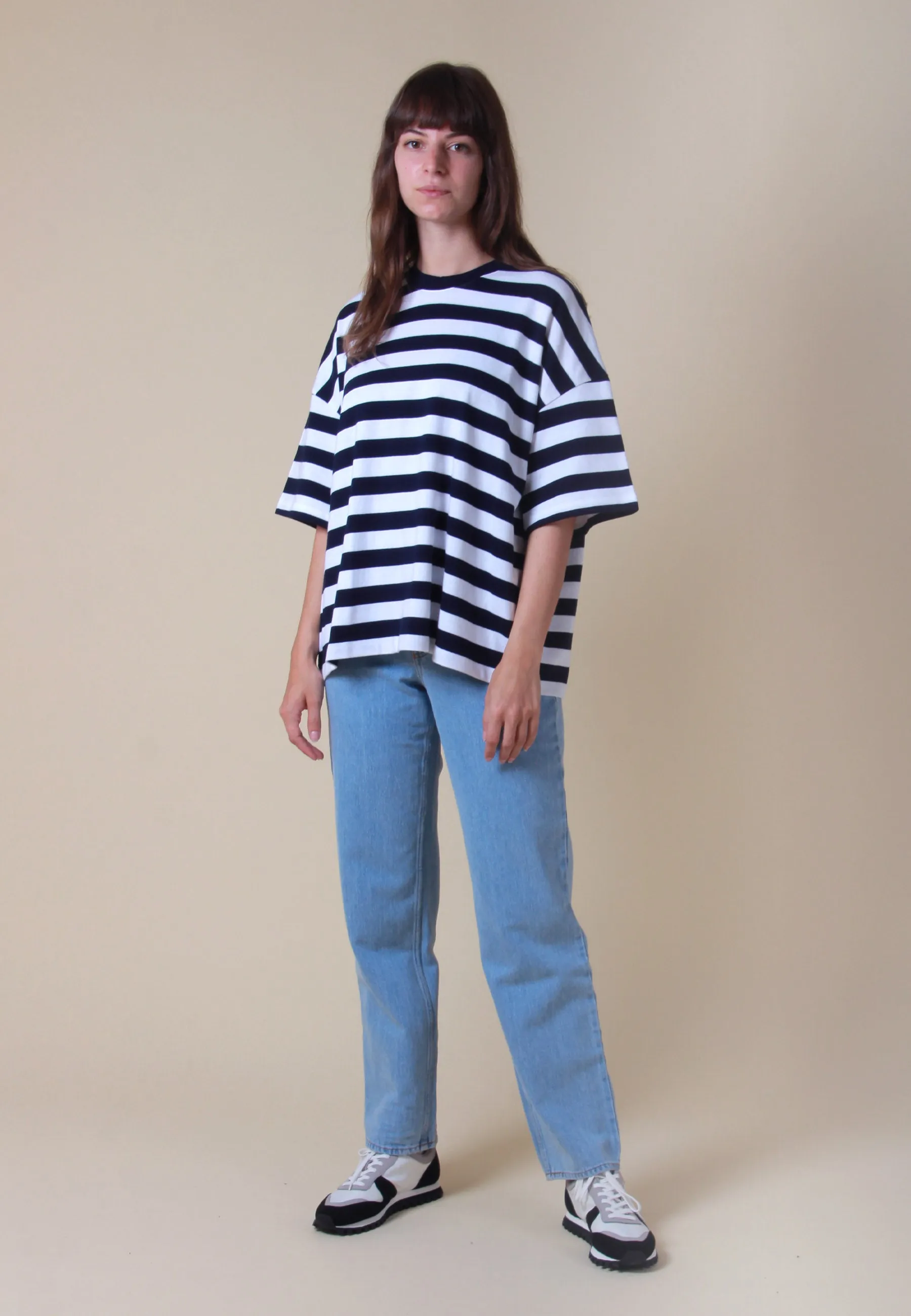 Building Block Oversized Boxy T-Shirt - stripe