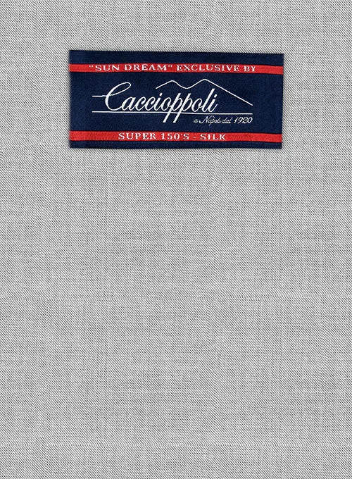 Caccioppoli Sun Dream Anzola Light Gray Wool Silk Jacket