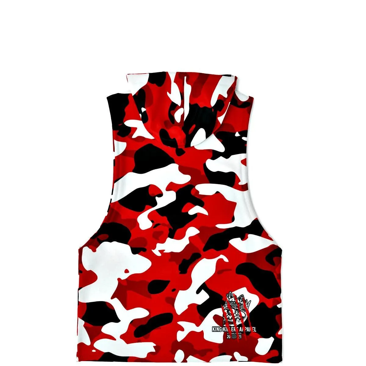 CAMO KILLER - Red Tiger Camouflage Sleeveless Hoodie