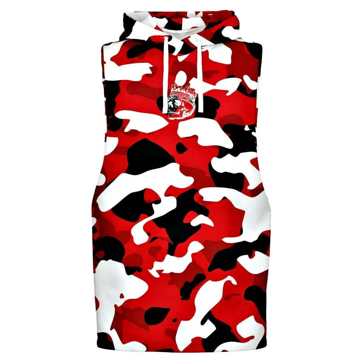 CAMO KILLER - Red Tiger Camouflage Sleeveless Hoodie