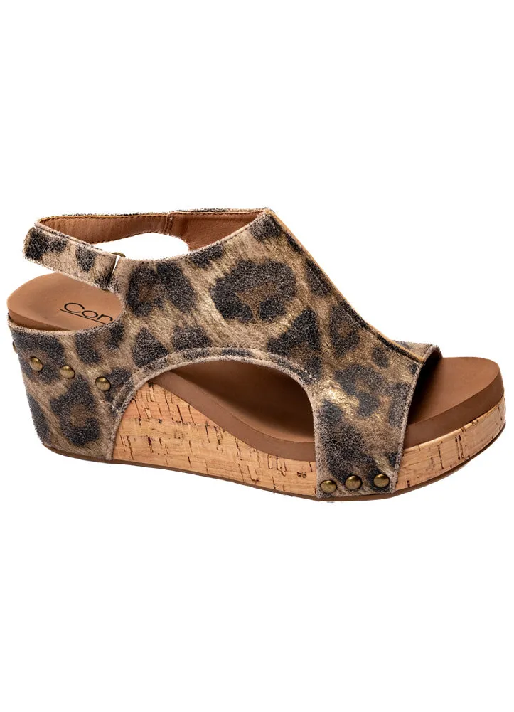 Carley in Washed Cognac Leopard by Corkys