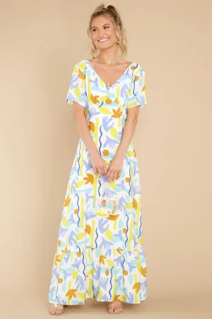 Chance To Dance White Brac Print Long Dress