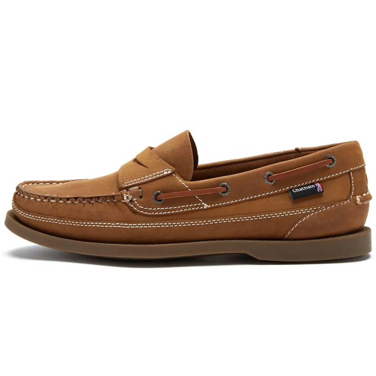 CHATHAM Gaff II G2 Slip-On Leather Deck Shoes - Mens - Walnut