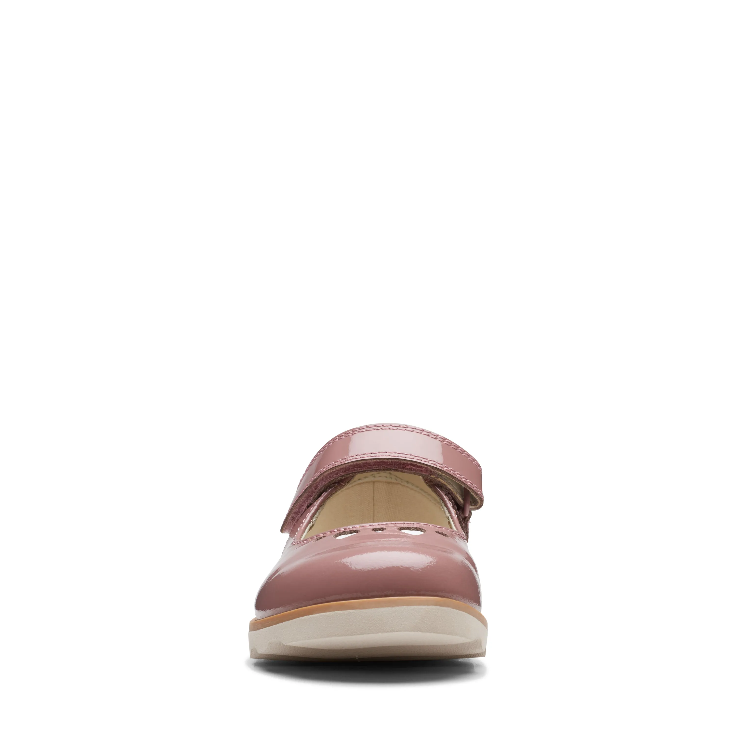 Clarks Crown Jane Girls Pink Patent Shoe