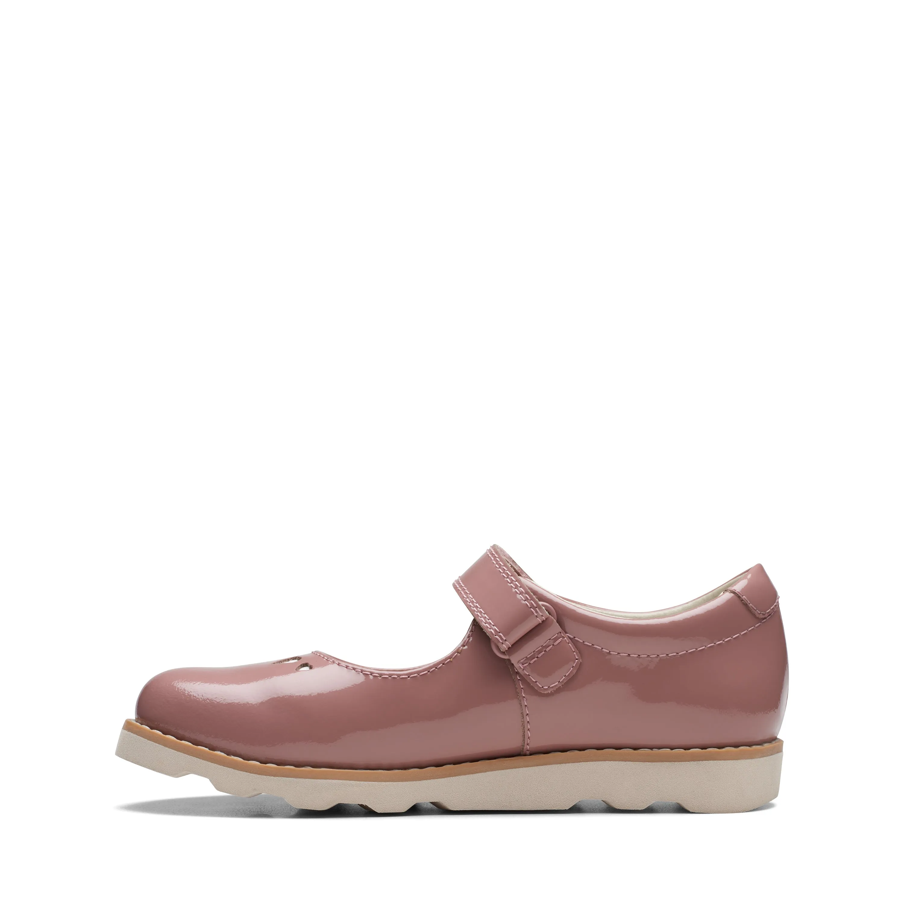 Clarks Crown Jane Girls Pink Patent Shoe