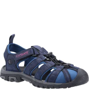 Colesbourne Recycled Sandals Navy/Fuchsia