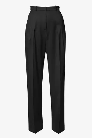 Cosmopolitan Wide Wool Pants in Black