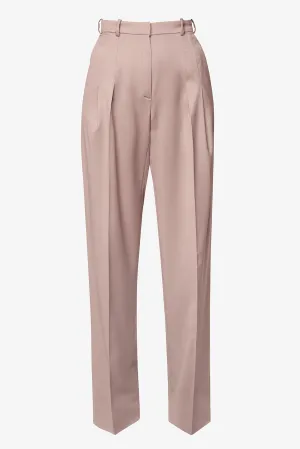 Cosmopolitan Wide Wool Pants in Rose