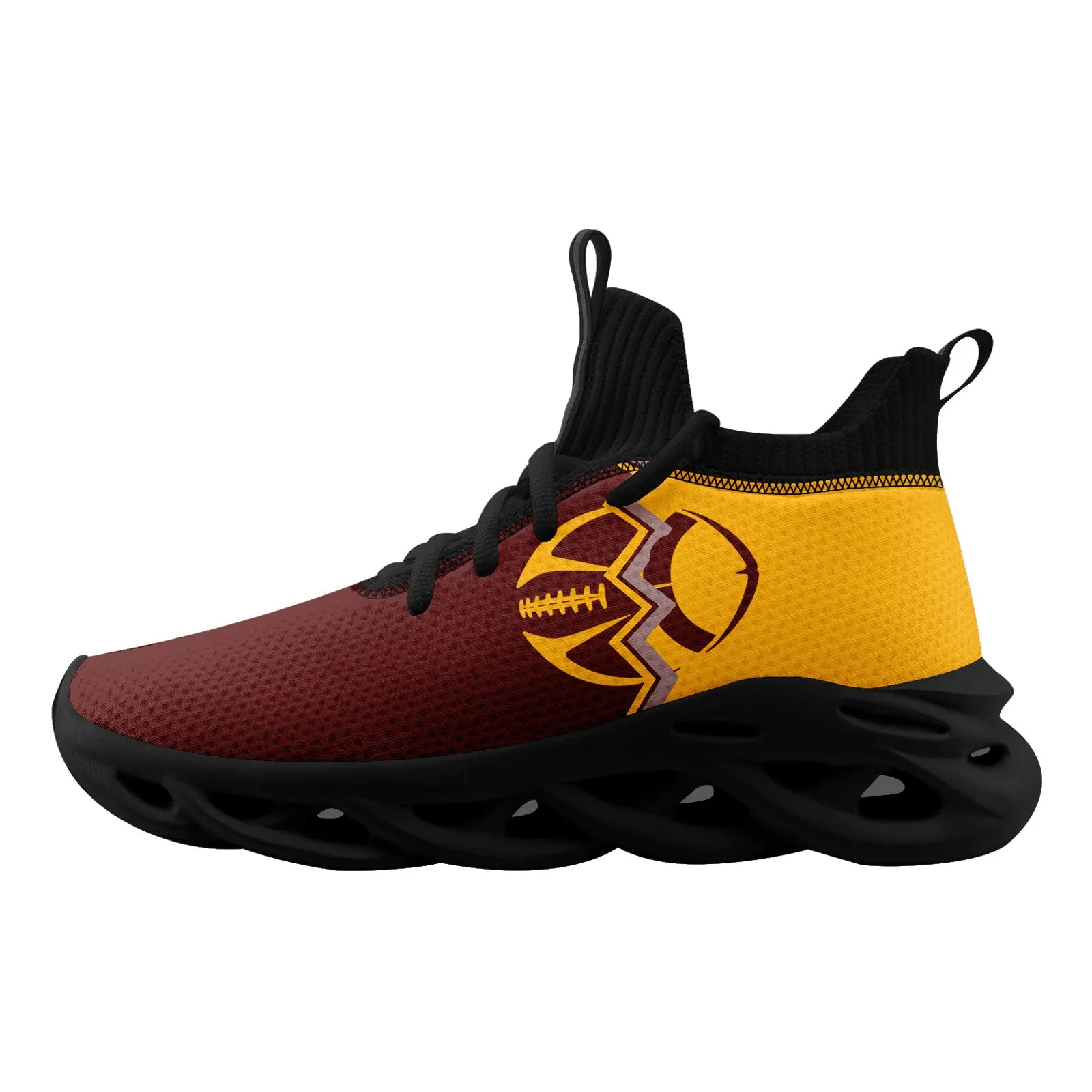 Custom Yellow Red Washington Maxsoul Shoes Personalized Sneaker FN030A-D028017-16