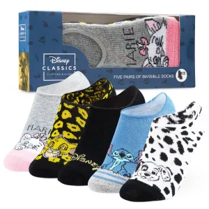 Disney Socks Girls No Show Socks Pack of5, Liner Socks Low Cut, Disney Gifts