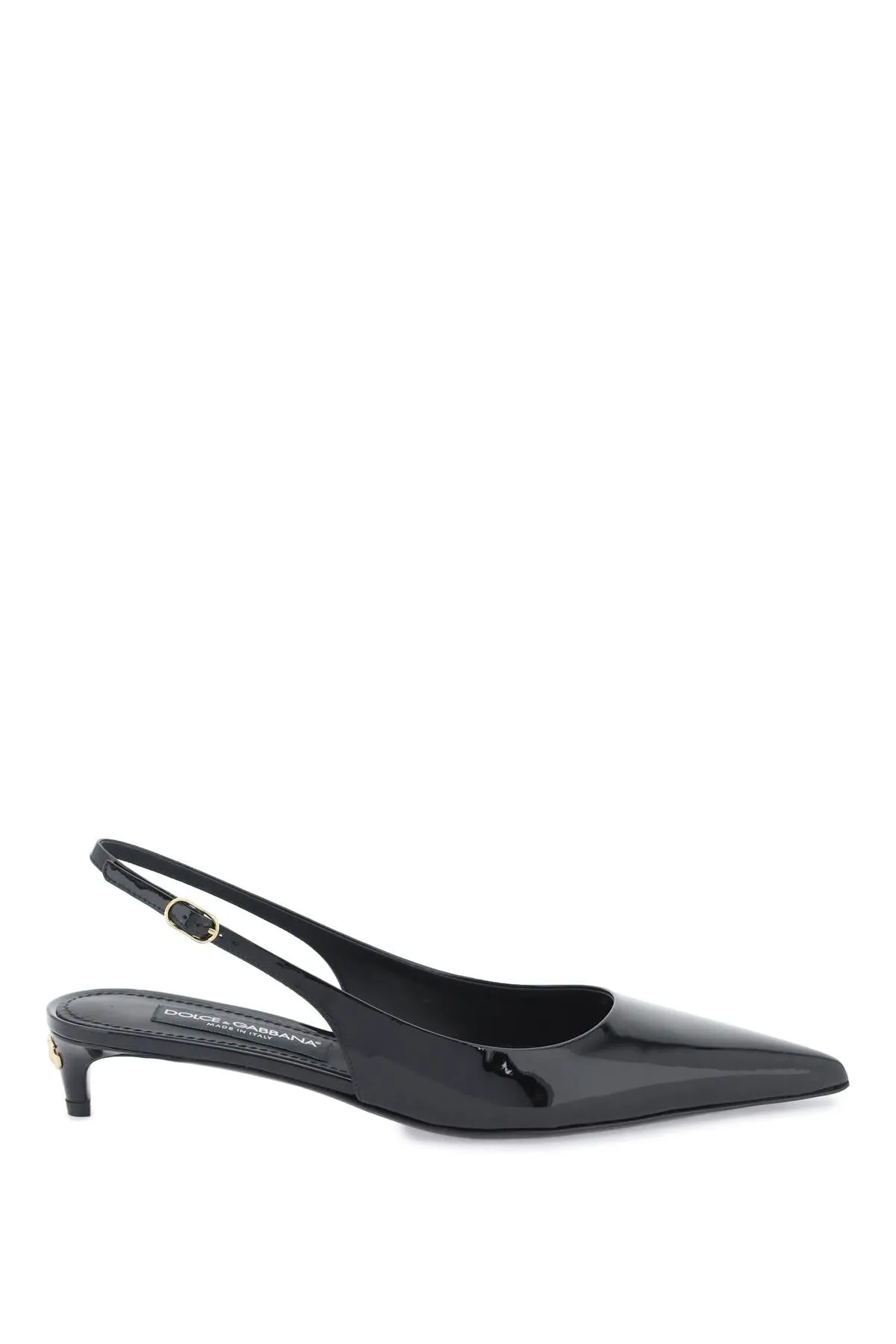 Dolce & gabbana patent leather slingback pumps