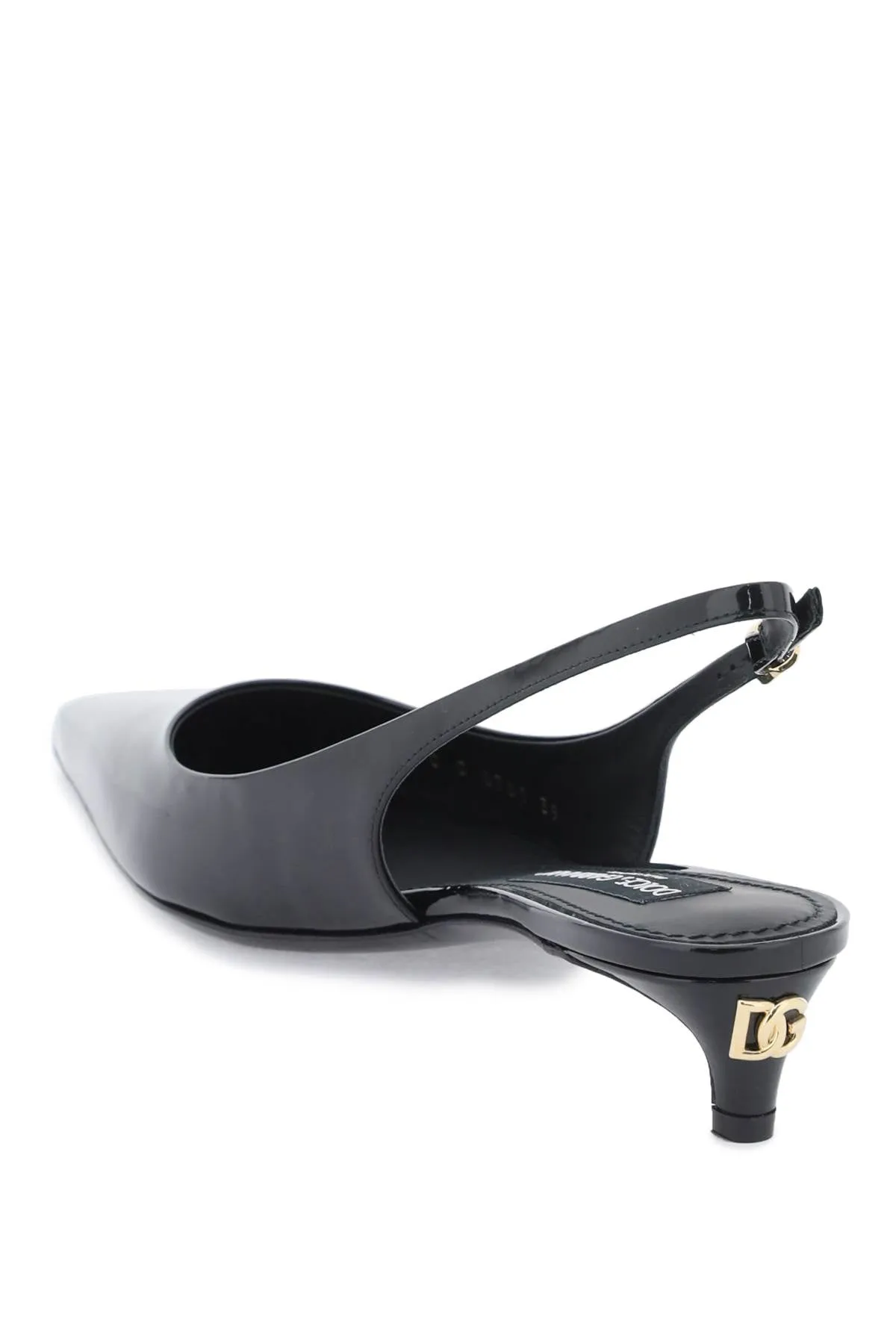 Dolce & gabbana patent leather slingback pumps