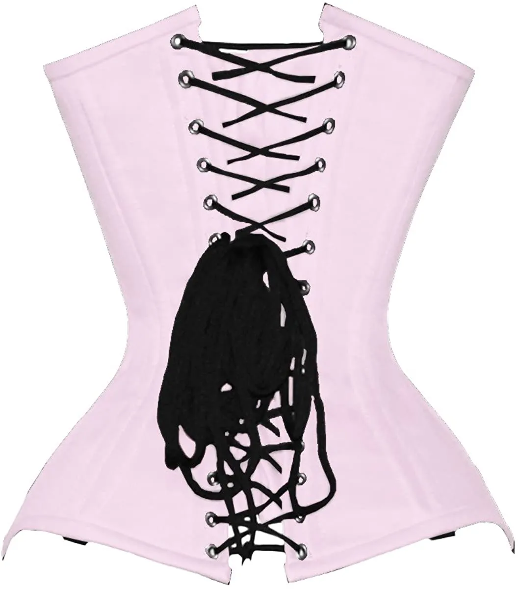 Double Steel Boned Waist Training Cotton Underbust Tight Shaper Corset