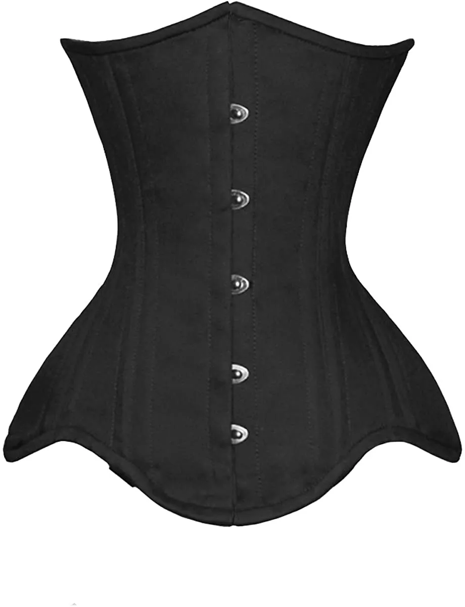 Double Steel Boned Waist Training Cotton Underbust Tight Shaper Corset